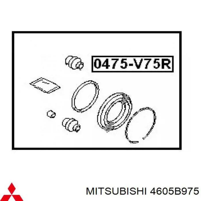 Juego de reparación, pinza de freno trasero 4605B975 Mitsubishi