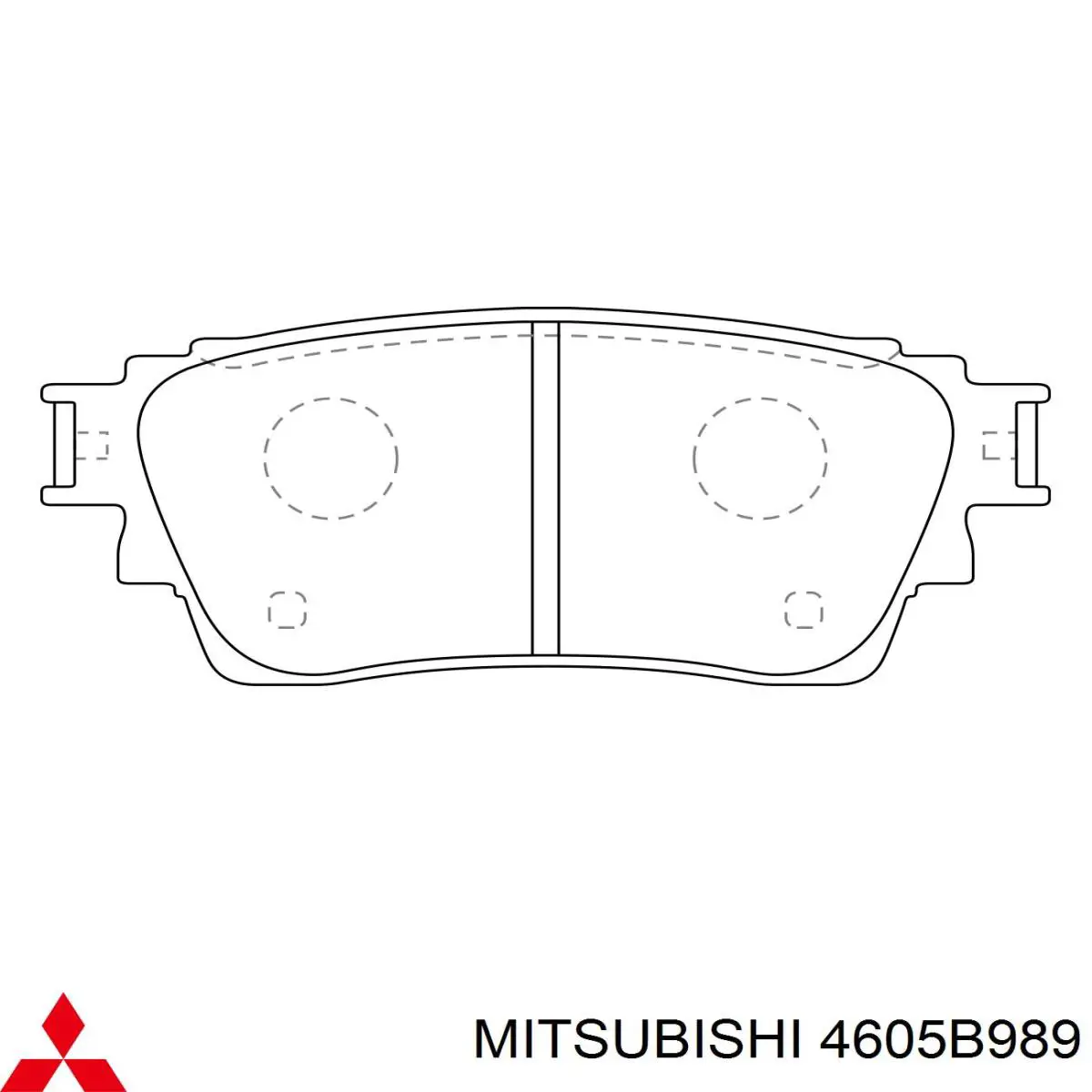 4605B989 Mitsubishi sapatas do freio traseiras de disco