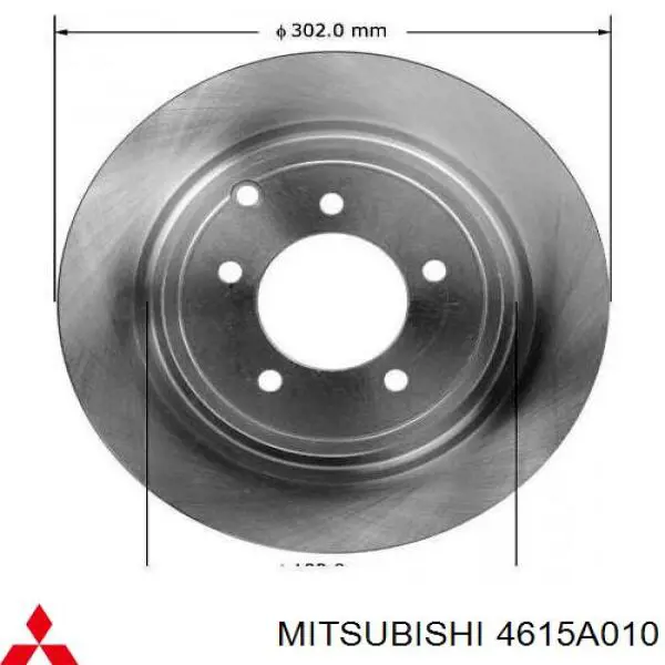 4615A010 Mitsubishi диск тормозной задний