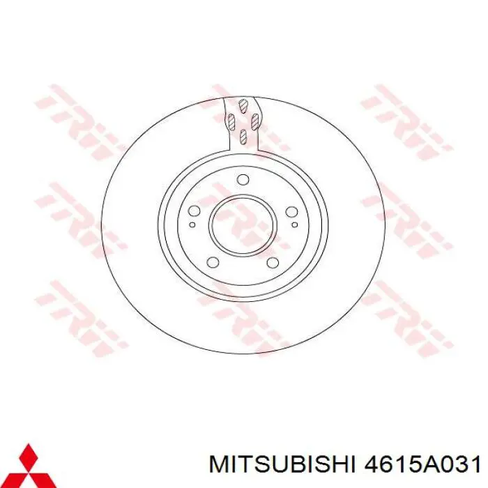 Передние тормозные диски 4615A031 Mitsubishi