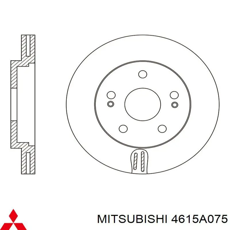 Тормоз дисковый передний Mitsubishi 4615A075 цена, от 31.67 USD