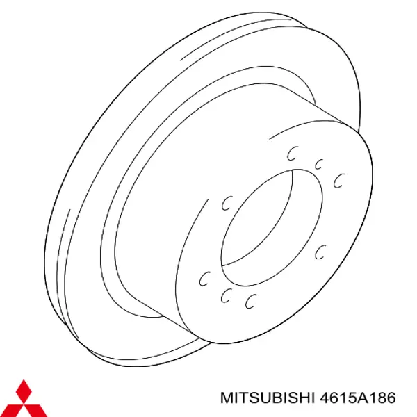 4615A186 Mitsubishi диск тормозной задний