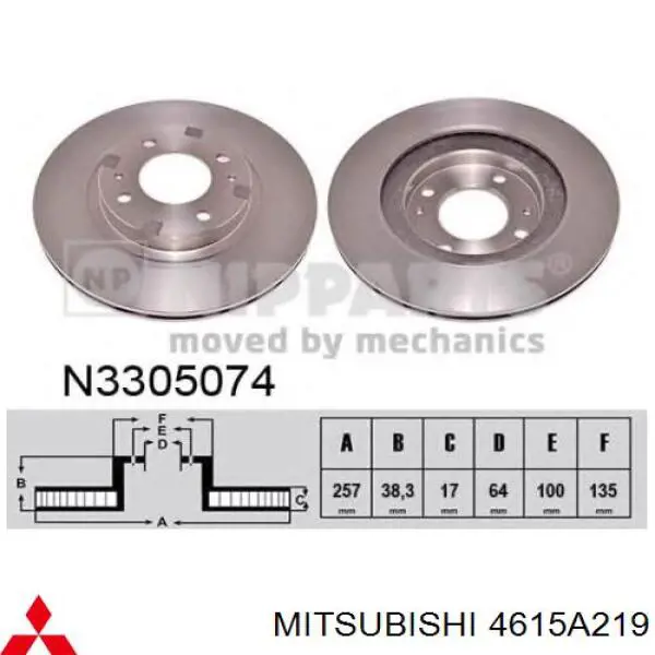 Купить 4615A219 Mitsubishi Ротор тормозной