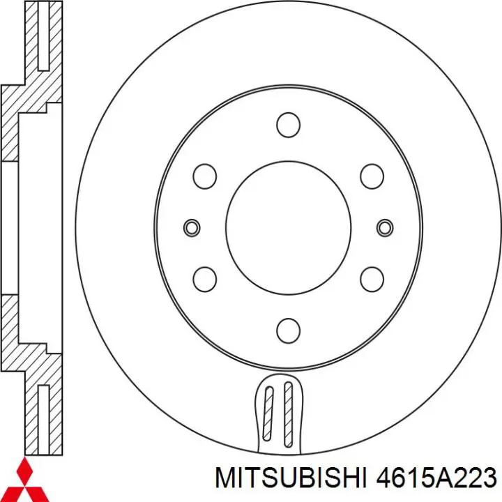 Диск тормозной передний Mitsubishi 4615A223