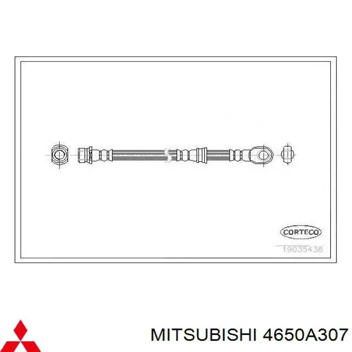 4650A307 Mitsubishi шланг тормозной задний