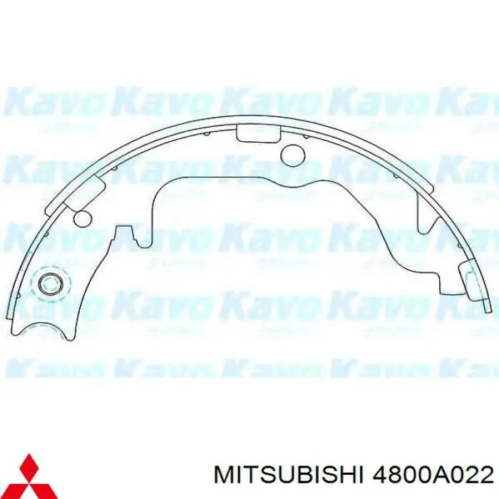 4800A022 Mitsubishi Тормозные колодки ручника