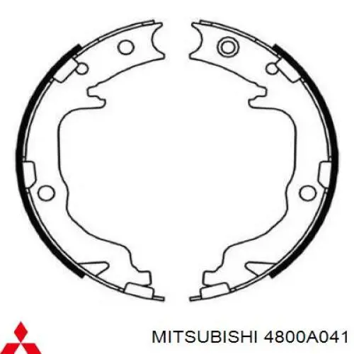Колодки ручника (стояночного тормоза) Mitsubishi 4800A041