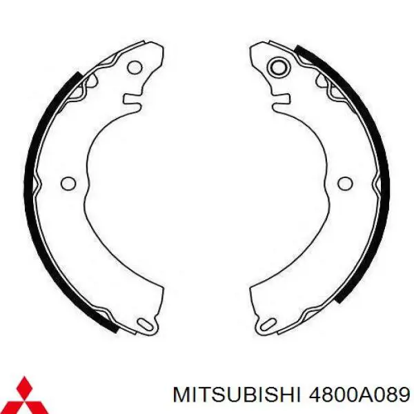 4800A089 Mitsubishi колодки тормозные задние барабанные