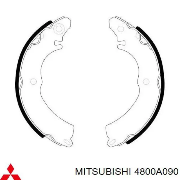 Задние барабанные колодки 4800A090 Mitsubishi