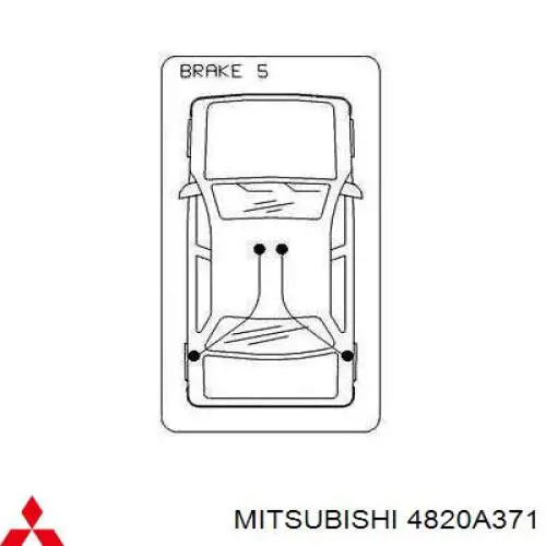 4820A371 Mitsubishi трос ручного тормоза задний левый