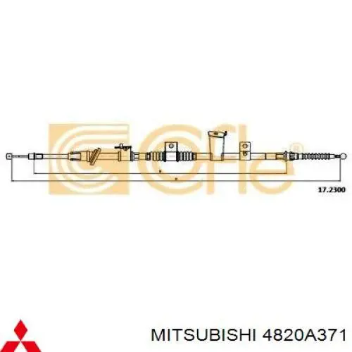 Трос ручного тормоза задний Mitsubishi 4820A371 цена, от 36.42 USD
