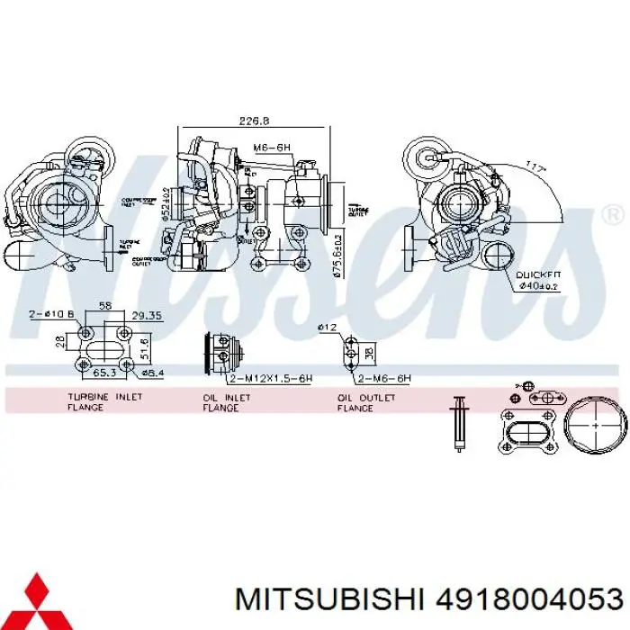 49180-04053 Mitsubishi турбина