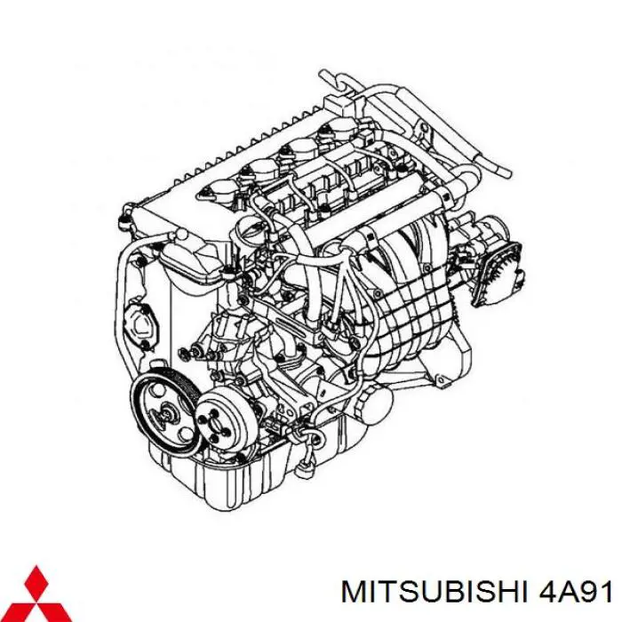 4A91 Mitsubishi Мотор в сборе
