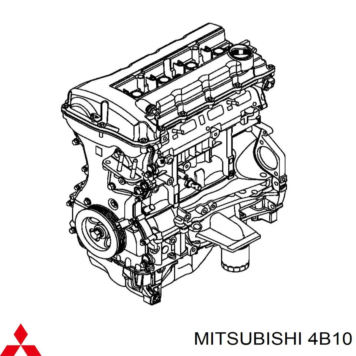 4B10 Mitsubishi Мотор в сборе