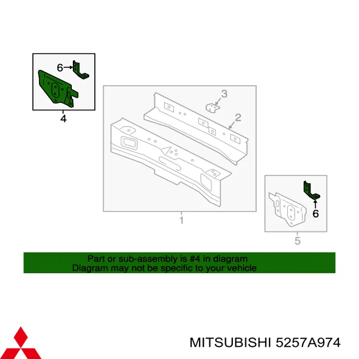  Mitsubishi 5257A974 цена, от 59.29 USD