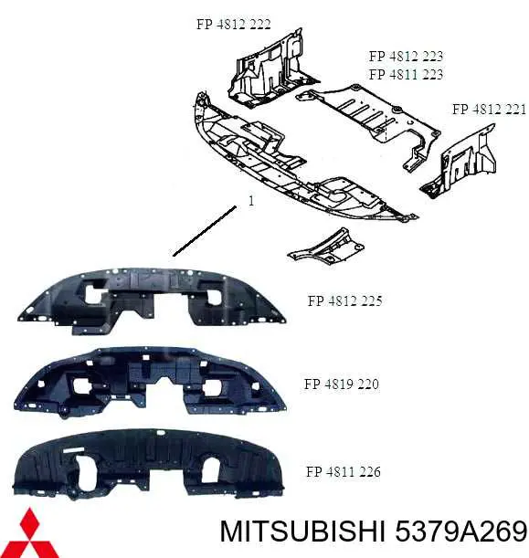 5379A269 Mitsubishi защита двигателя передняя