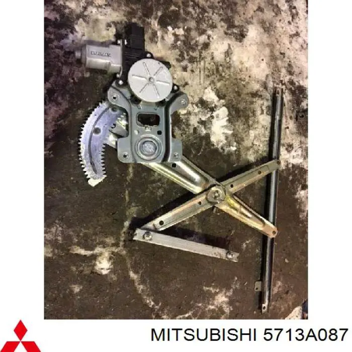 5713A087 Mitsubishi mecanismo de acionamento de vidro da porta dianteira esquerda