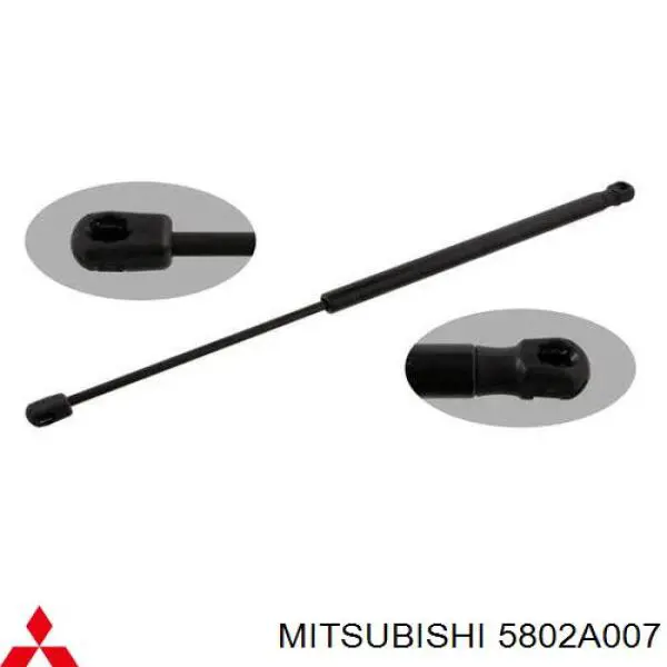 5802A007 Mitsubishi amortecedor de tampa de porta-malas (de 3ª/5ª porta traseira)
