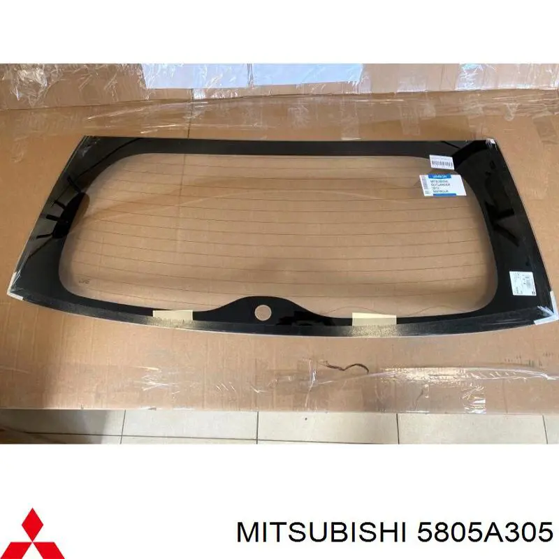 5805A305 Mitsubishi vidro de porta-malas de 3ª/5ª porta traseira (de tampa de alcapão)
