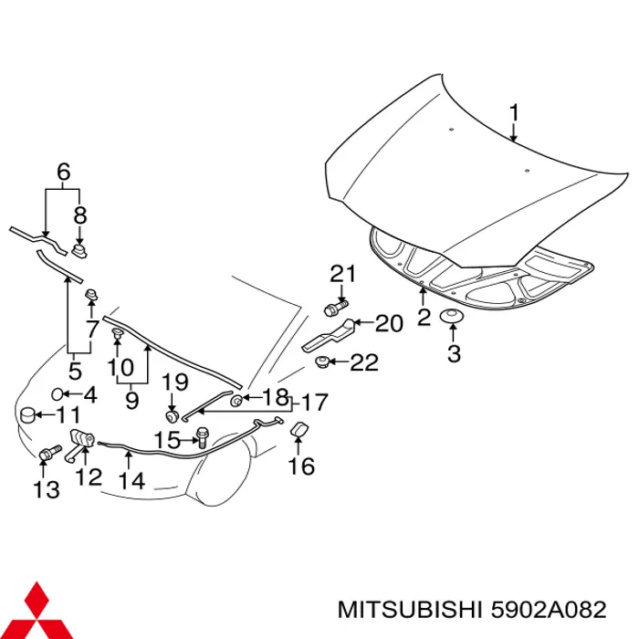  Mitsubishi 5902A082 цена, от 19.00 USD