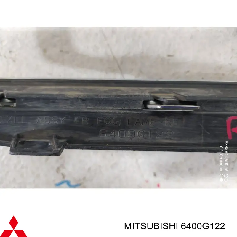 Заглушка, решетка противотуманных фар бампера переднего, правая Mitsubishi 6400G122 цена, от 20.09 USD