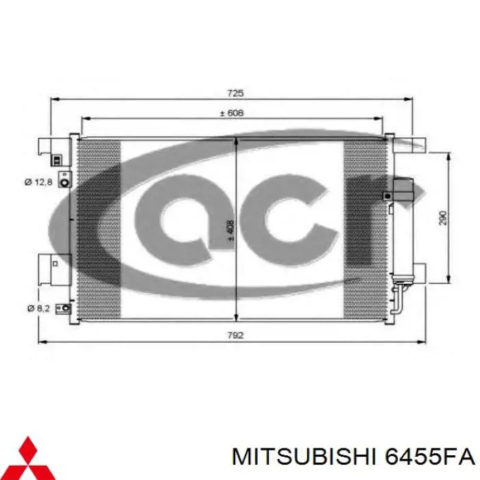 Купить 6455FA Mitsubishi Радиатор системы охлаждения кондиционера