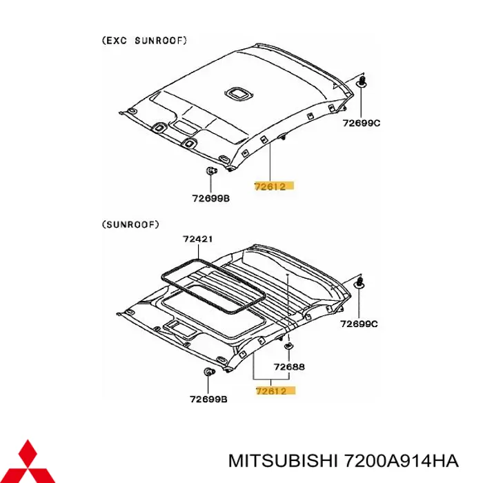 7200A914HA Mitsubishi Изоляция термошумовая