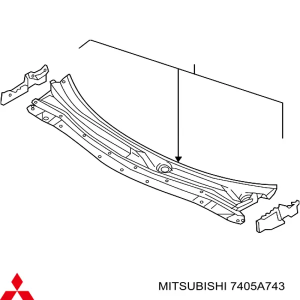 Grelha do radiador para Mitsubishi Outlander (GF, GG)