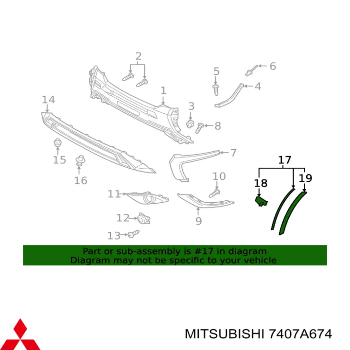  Арка крыла переднего правого Mitsubishi Outlander 