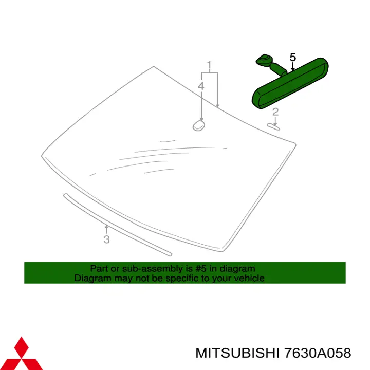 Купить 7630A058 Mitsubishi Зеркало салона авто