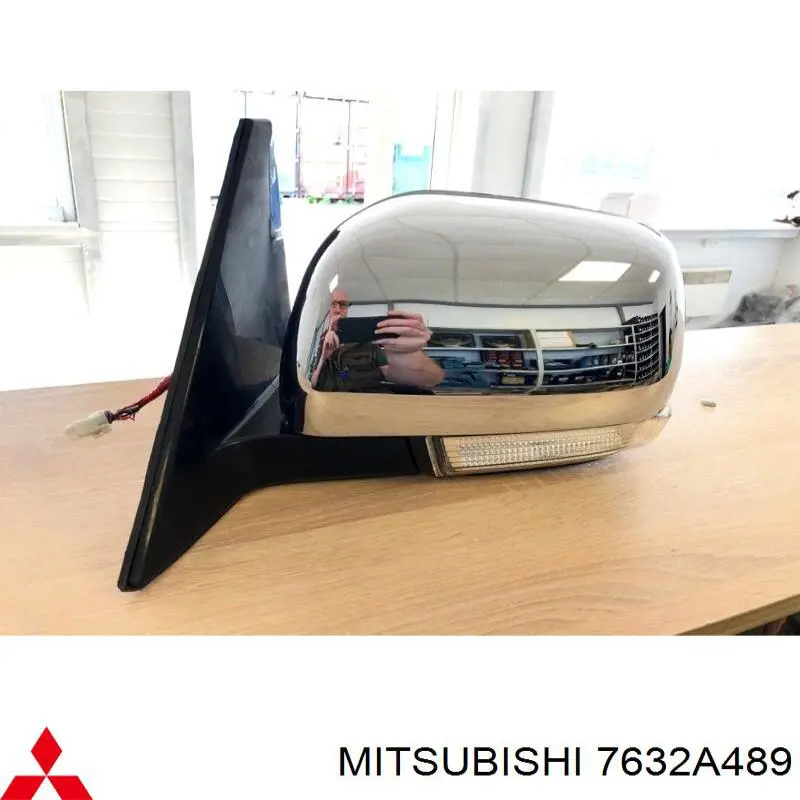7632A489 Mitsubishi зеркало заднего вида левое