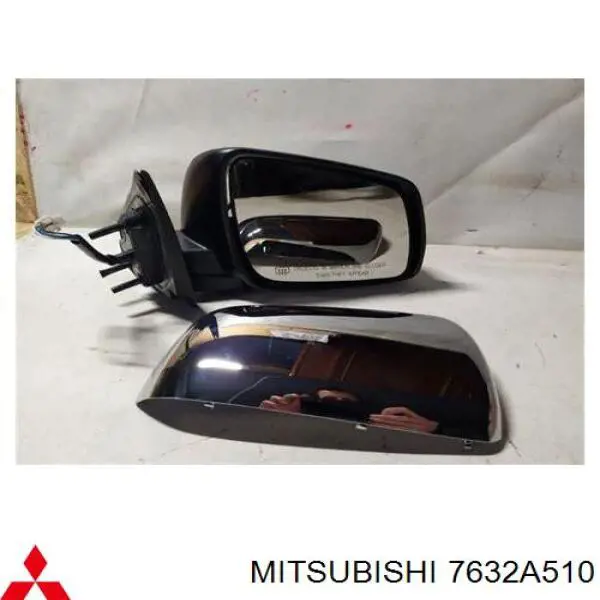 7632A510 Mitsubishi espelho de retrovisão direito