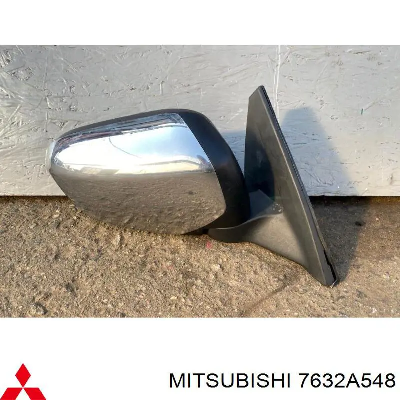 7632A548 Mitsubishi espelho de retrovisão direito