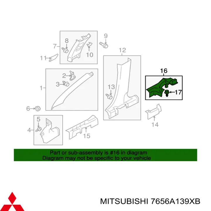  Mitsubishi 7656A139XB цена, от 13.23 USD