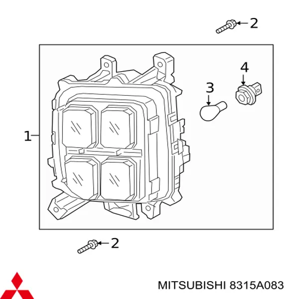 Фара противотуманная левая Mitsubishi 8315A083