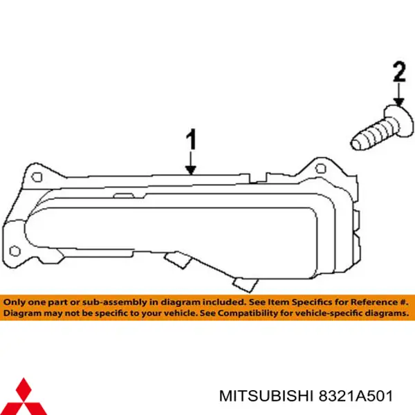 Фара противотуманная левая 8321A501 Mitsubishi