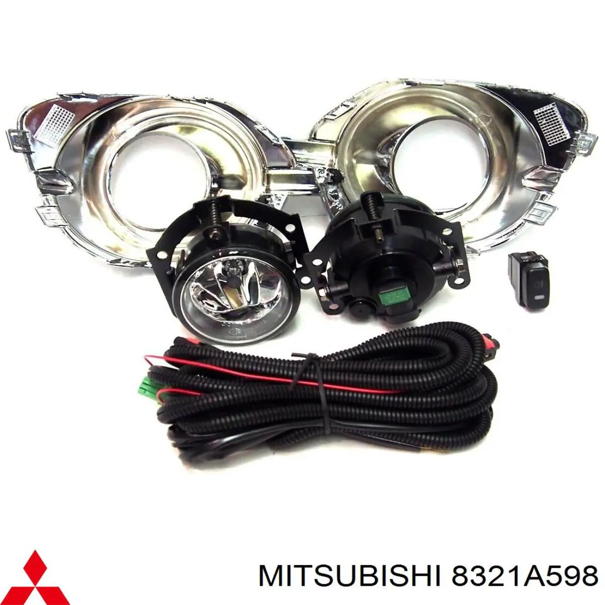 Ободок (окантовка) фары противотуманной правой Mitsubishi 8321A598 цена, от 7.87 USD