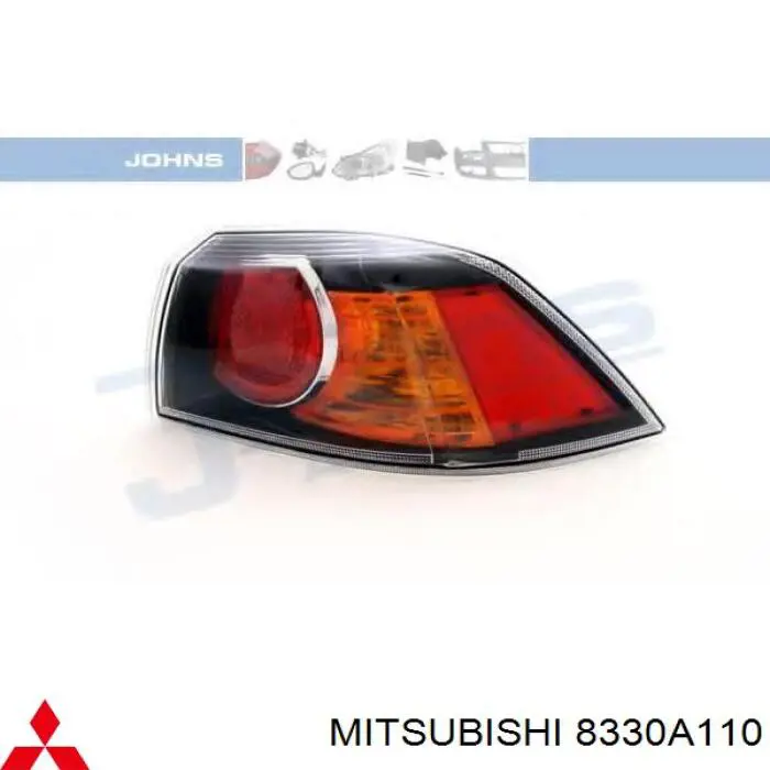 Фонарь задний правый внешний на Mitsubishi Lancer X 