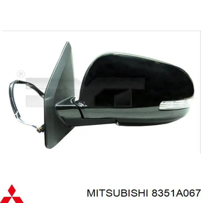 Compactador de espelho para a porta esquerda para Mitsubishi L 200 (KA_T, KB_T)