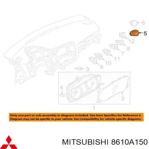 Кнопка запуска двигателя Mitsubishi 8610A150