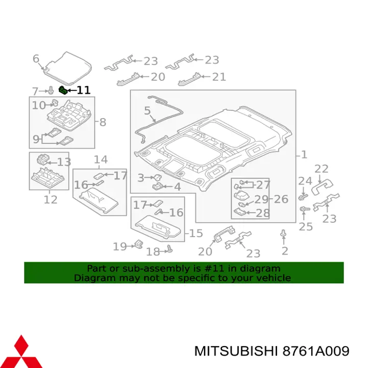 8761A009 Mitsubishi 