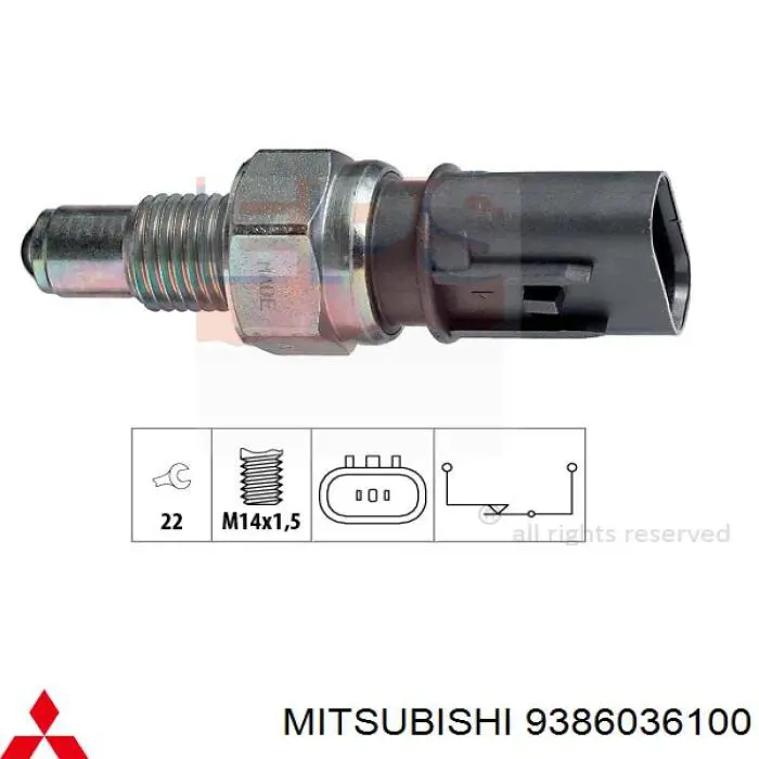 9386036100 Mitsubishi датчик включения фонарей заднего хода
