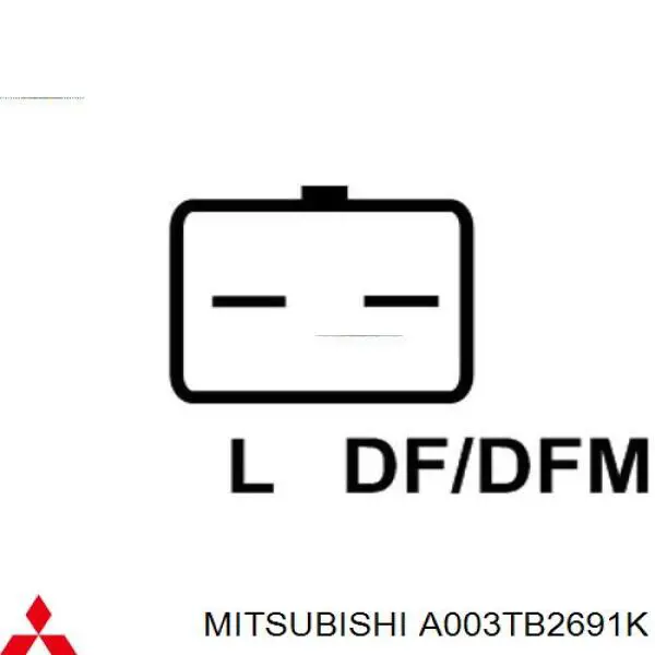 Автомобильный генератор Mitsubishi A003TB2691K цена, от 125.71 USD