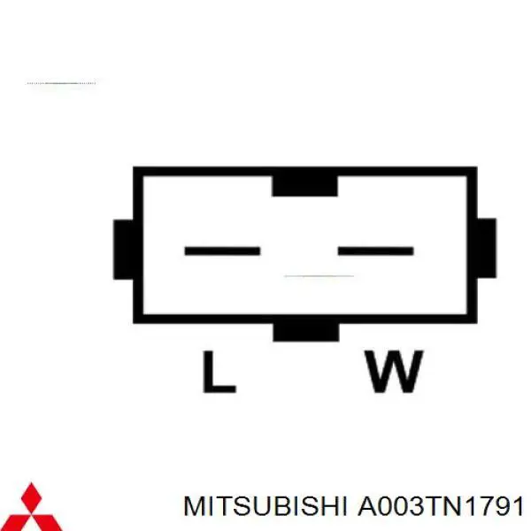 Автомобильный генератор Mitsubishi A003TN1791 цена, от 165.35 USD