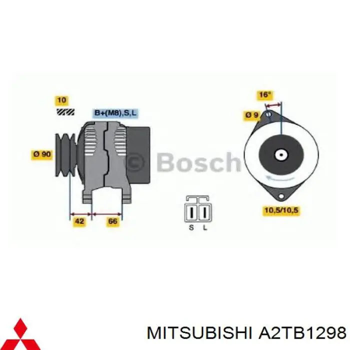 A2TB1298 Mitsubishi генератор