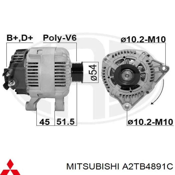 A2TB4891C Mitsubishi генератор