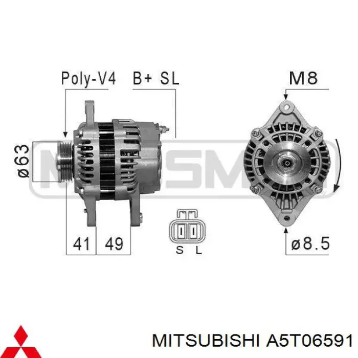 A5T06591 Mitsubishi генератор