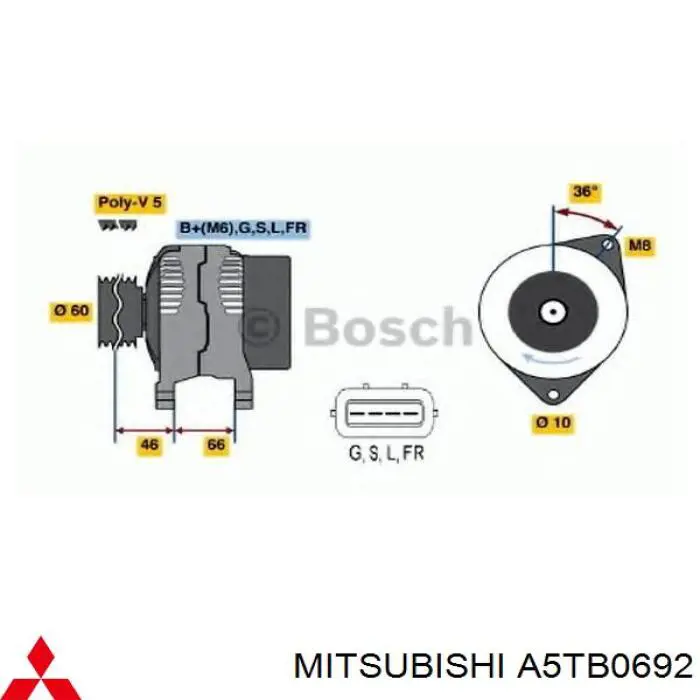 Купить A5TB0692 Mitsubishi Генератор