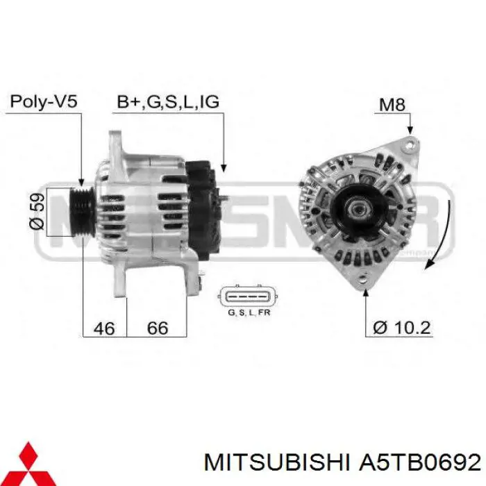A5TB0692 Mitsubishi генератор