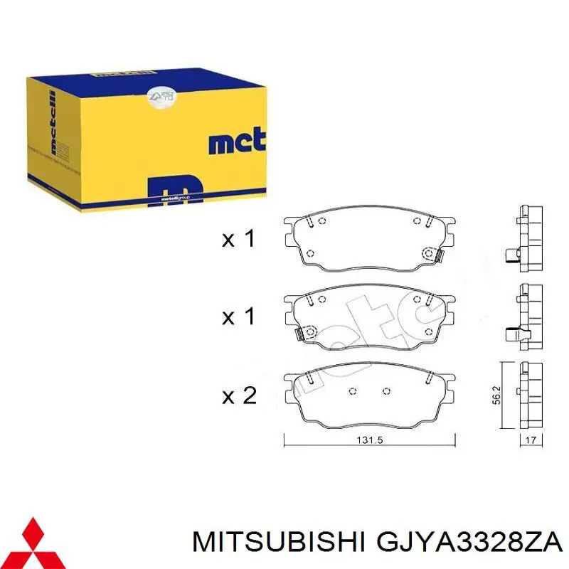 Передние тормозные колодки GJYA3328ZA Mitsubishi